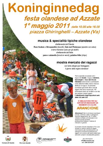 Koninginnedag festa olandese ad Azzate 1 maggio 2011 dalle 10.00 alle 16.00